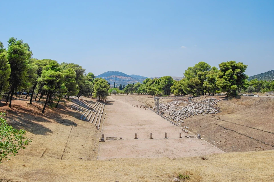 Historic ruins at Ancient Olympia.