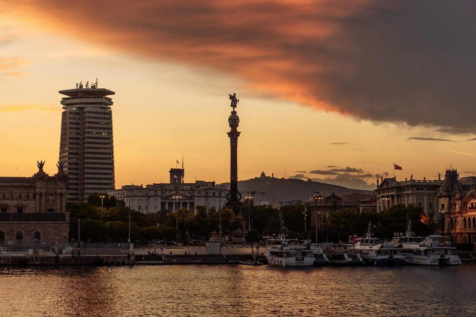 Coucher de soleil à Barcelone