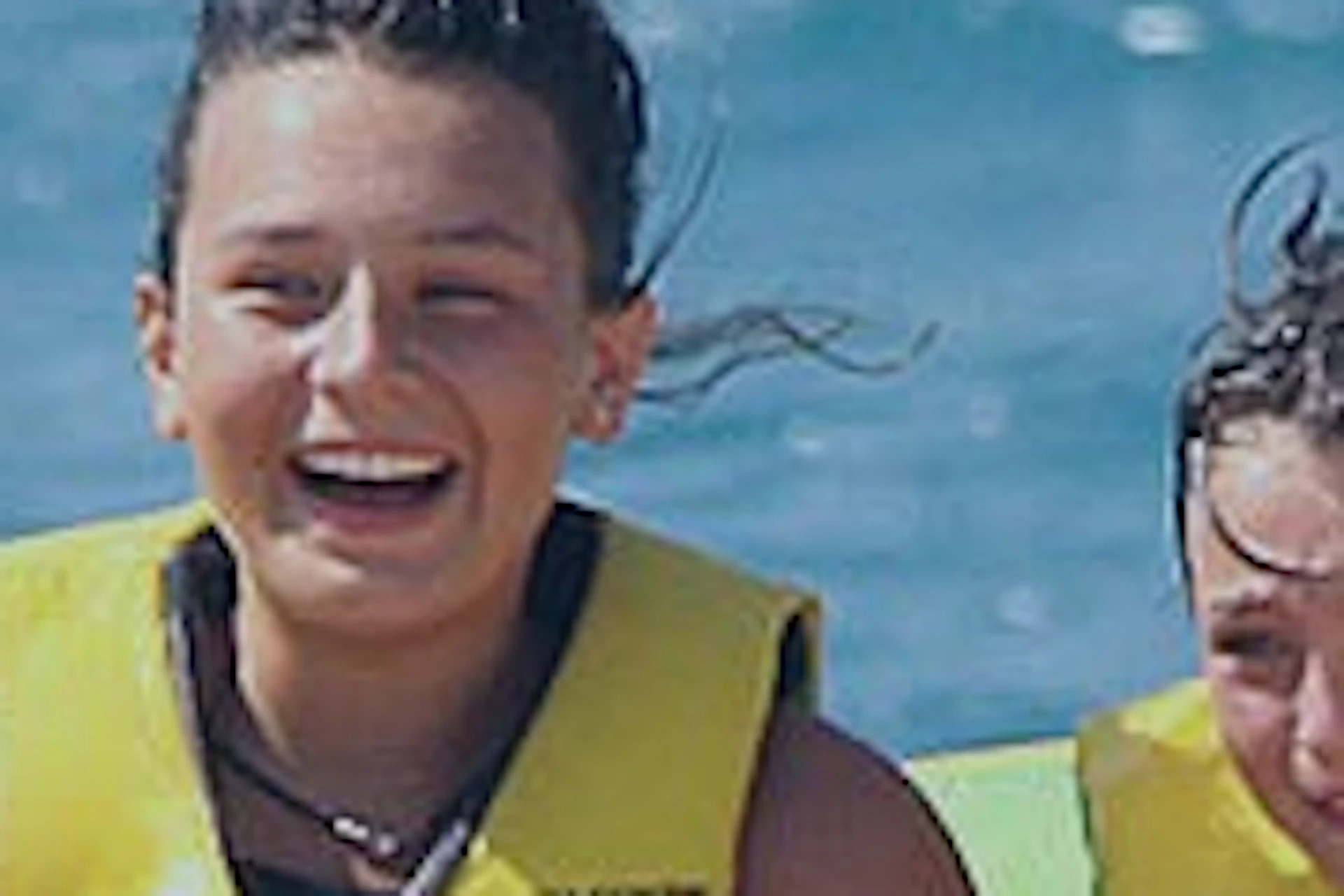 Family enjoying the water activity Sofa