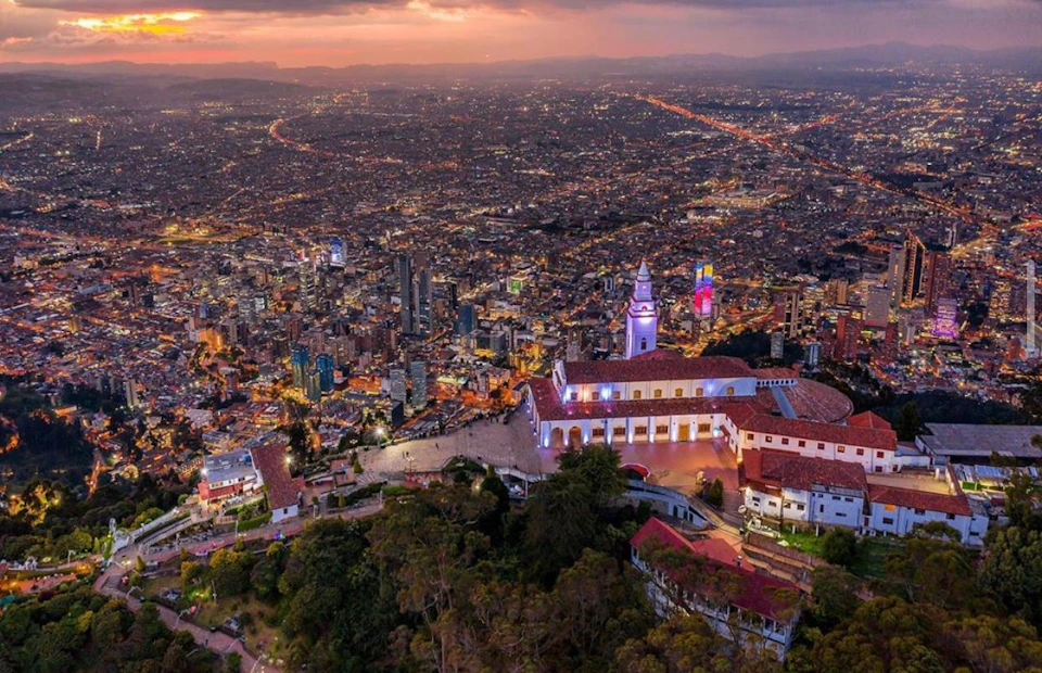 Panoramic view of monserrate sanctuary