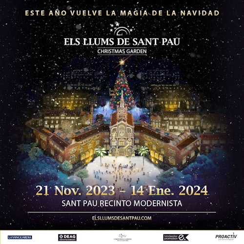 バルセロナ サンパウ病院  クリスマスガーデンチケット ＜Els Llums de Sant Pau＞(即日発券)