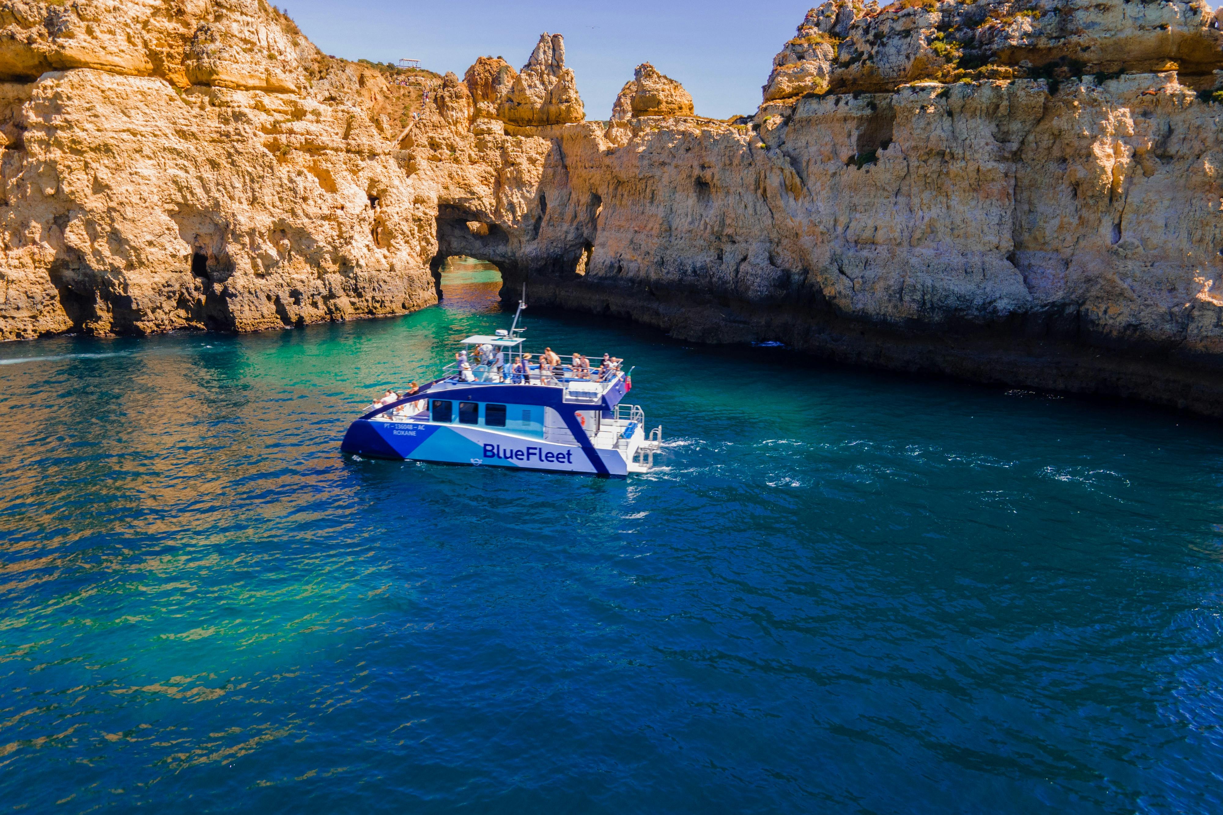 Navigating Close to the Rock Formations of Ponta da Piedade