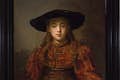 Rembrandt van Rijn, Meisje in een schilderijlijst, inv. nr. ZKW/3906