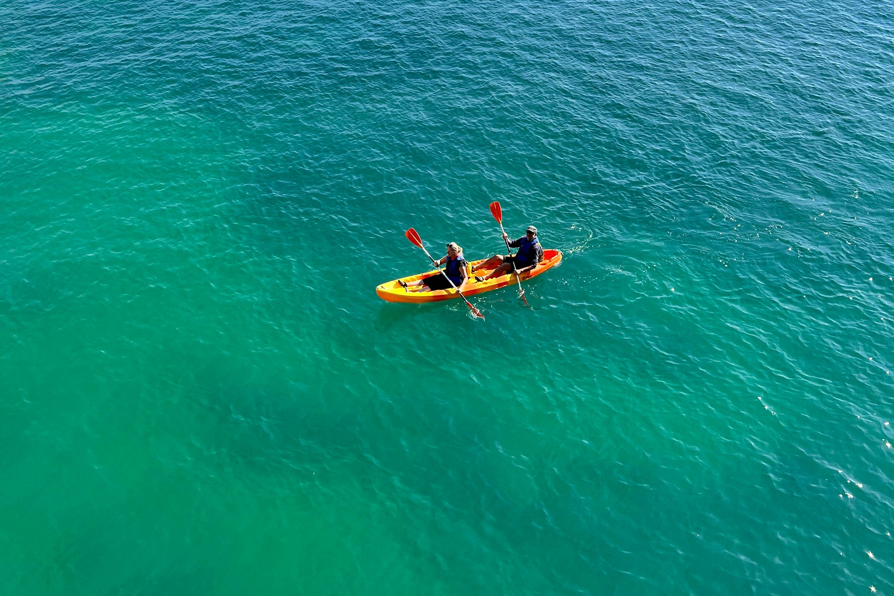 kayak in the ocean