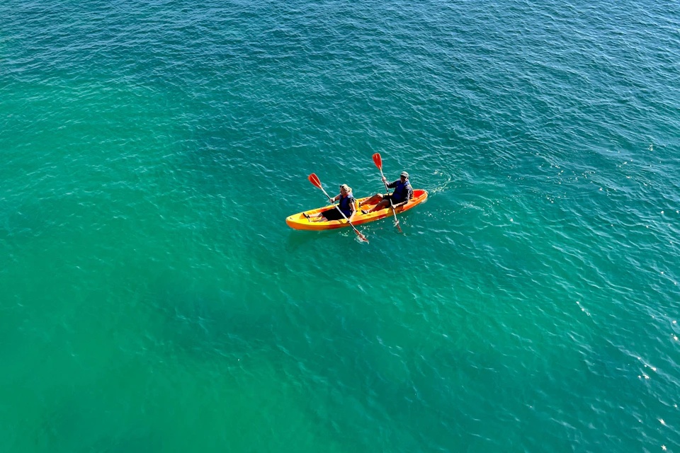 kayak in the ocean