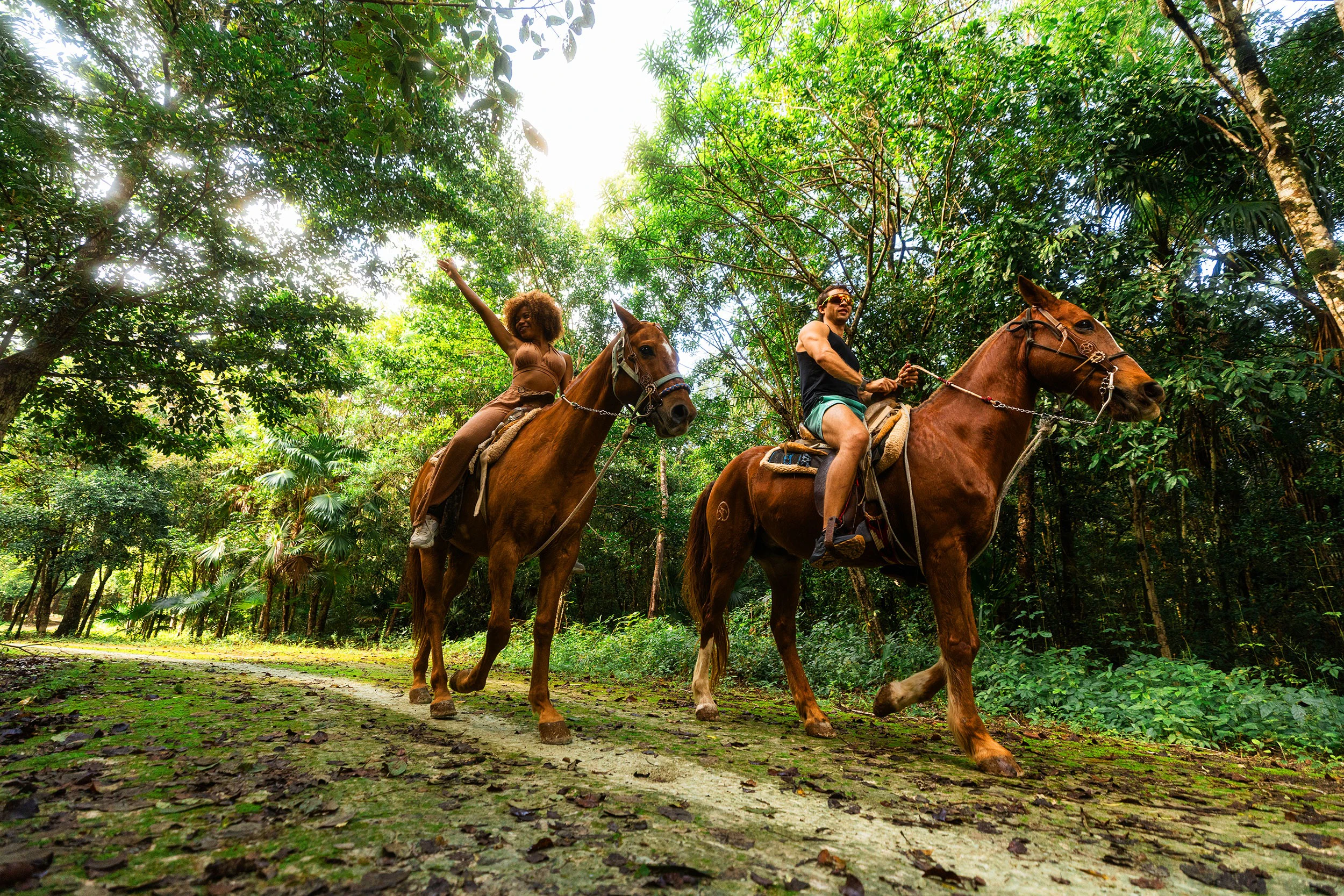 Extreme Adventure Cancun: Horseback Riding with ATV Ride, Ziplines & Cenote