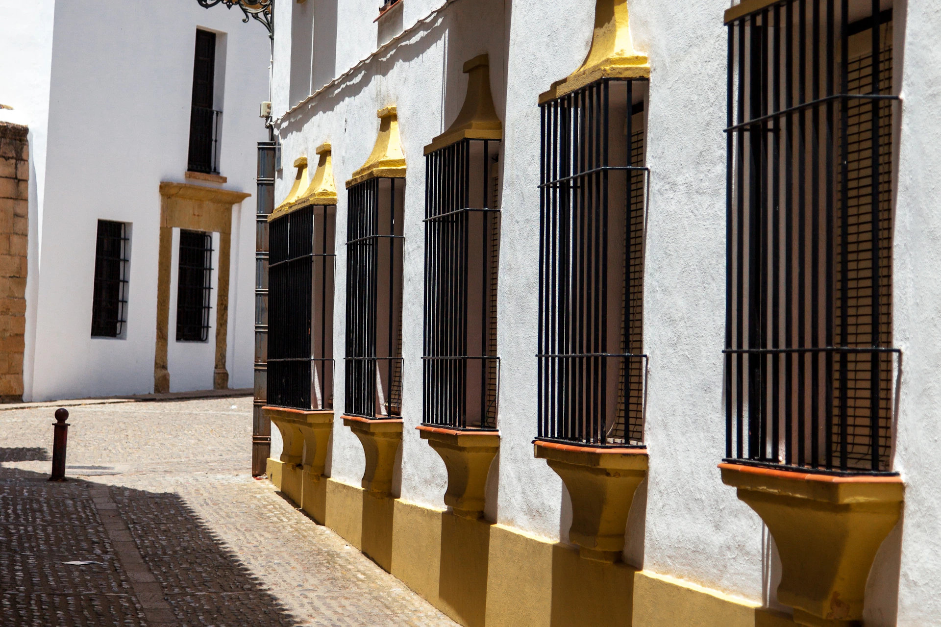 Facade of typical buildings in Ronda