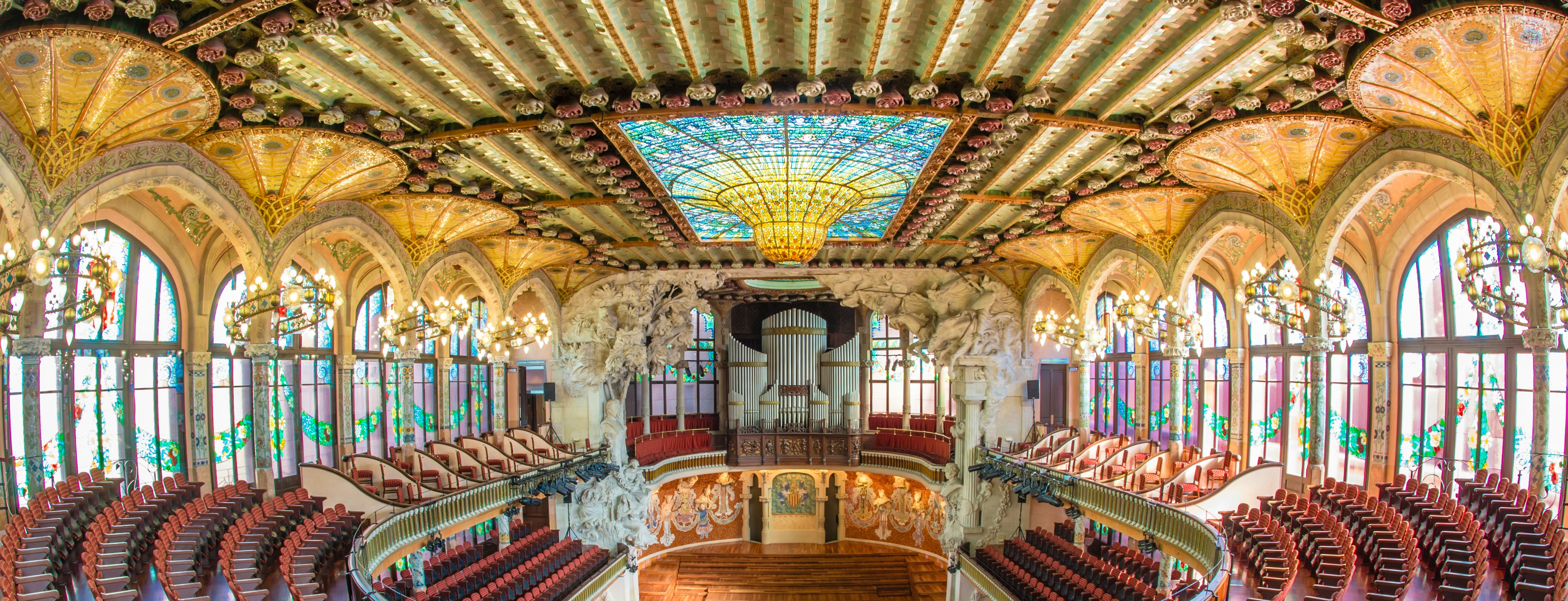 Сайт дворец музыки. Дворец каталонской музыки, Испания, Барселона.. Концертный зал в Барселоне. Palau de la música Catalana Барселона. Дворец каталонской музыки, Барселона, 1905-1908 гг..