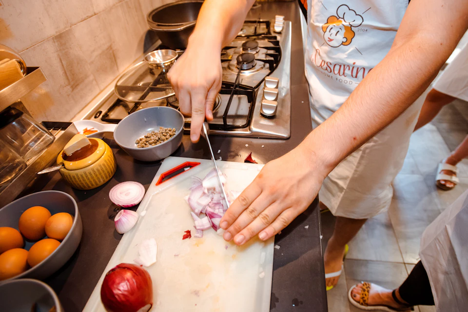 Admire the home cook at work