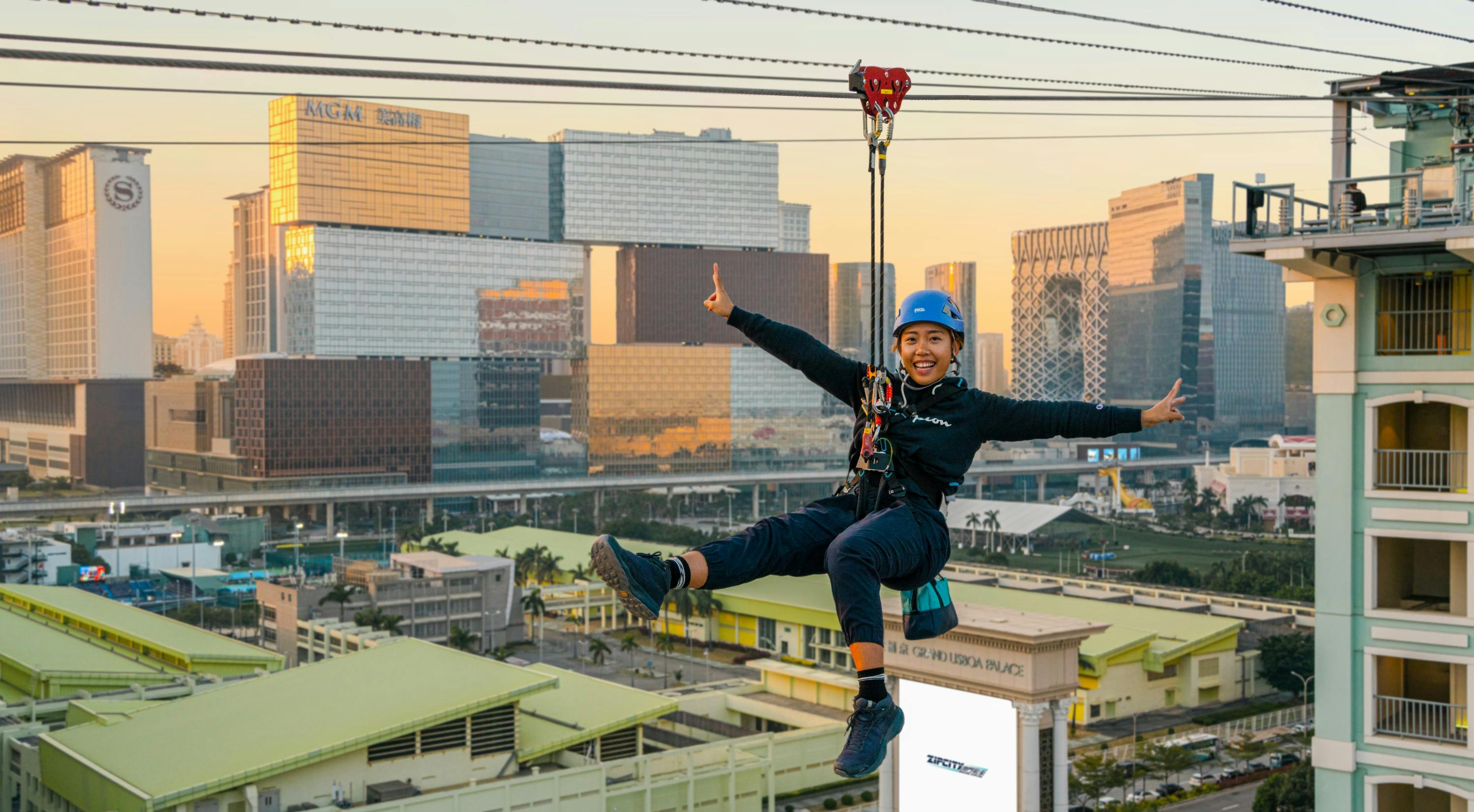 Macau Zipcity: Asia Pacific First Urban Zipline Attraction with Package + Add-Ons