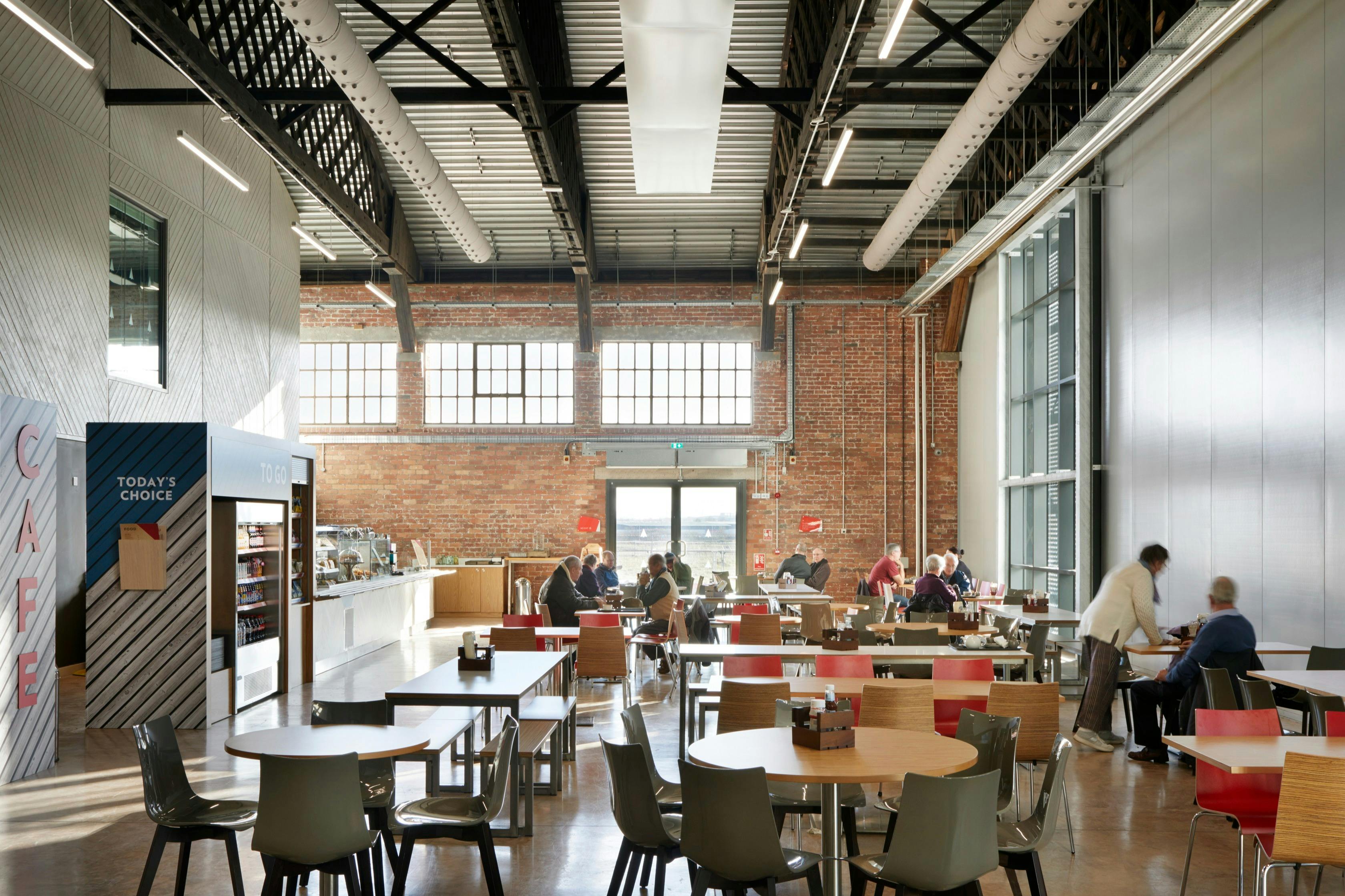 The cafe at Aerospace Bristol