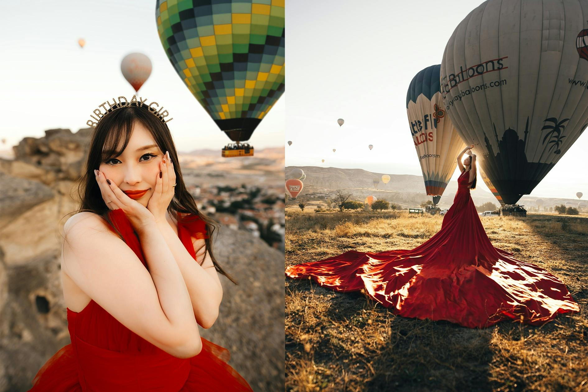 Φωτογράφιση ανατολής ηλίου με αερόστατα