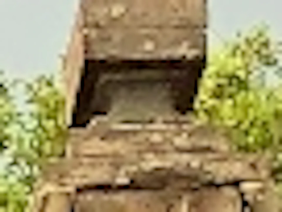 Stone steps lead to an ornate building with arched windows and a gated entrance. The sign reads "Panteon del Tepeyac."