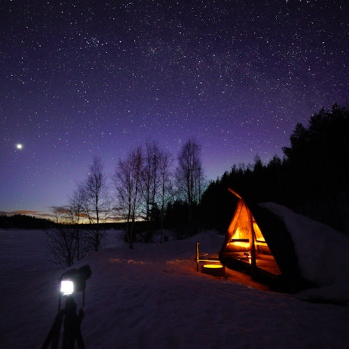 Desde Rovaniemi : Excursión fotográfica de la aurora boreal