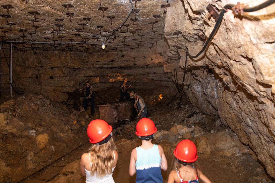 Underground tour of the Bevans Mine.