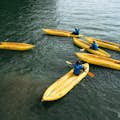 Los guías se preparan para llevarte en los kayaks de mar