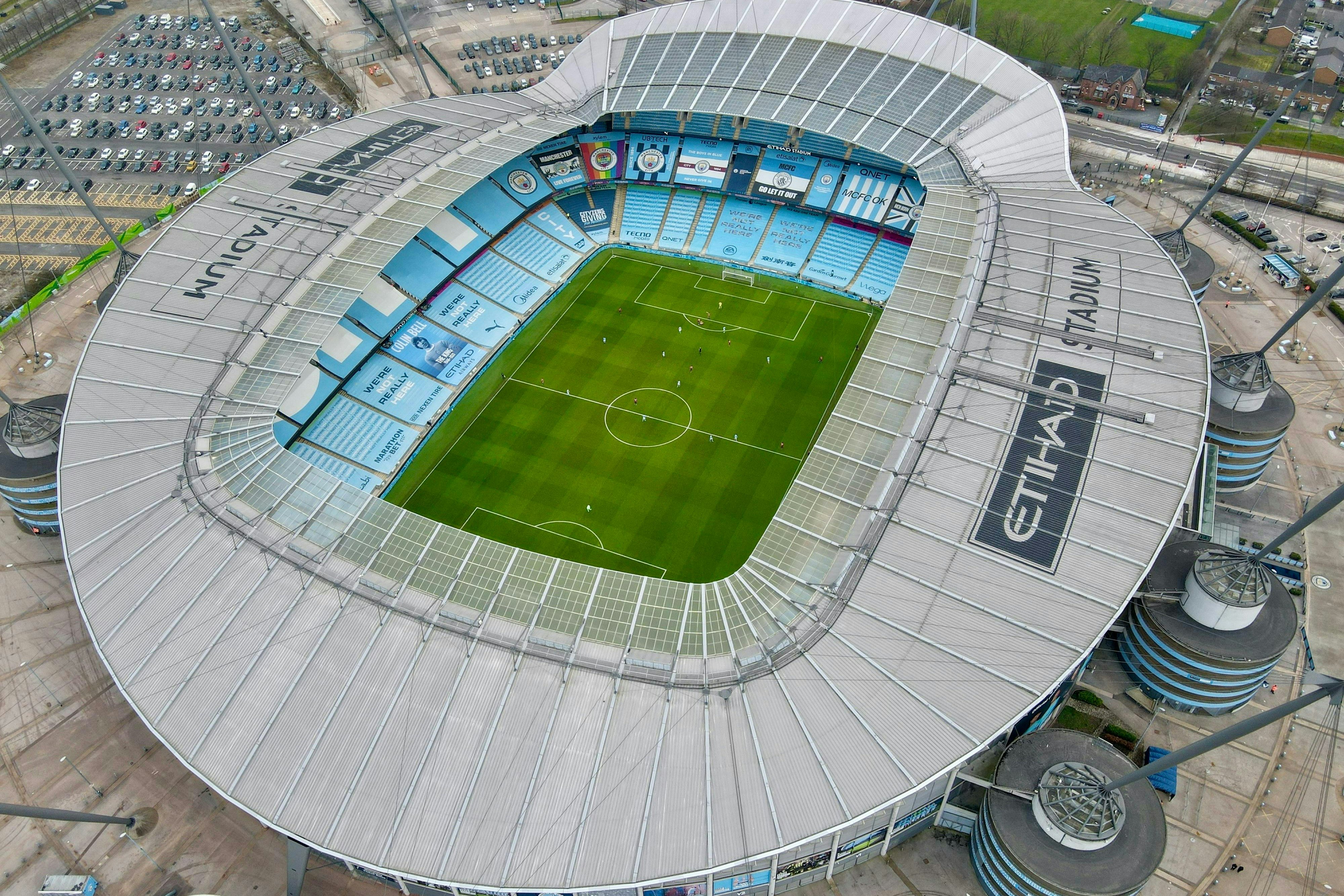 Estádio Etihad: Jogo de futebol do Manchester City FC