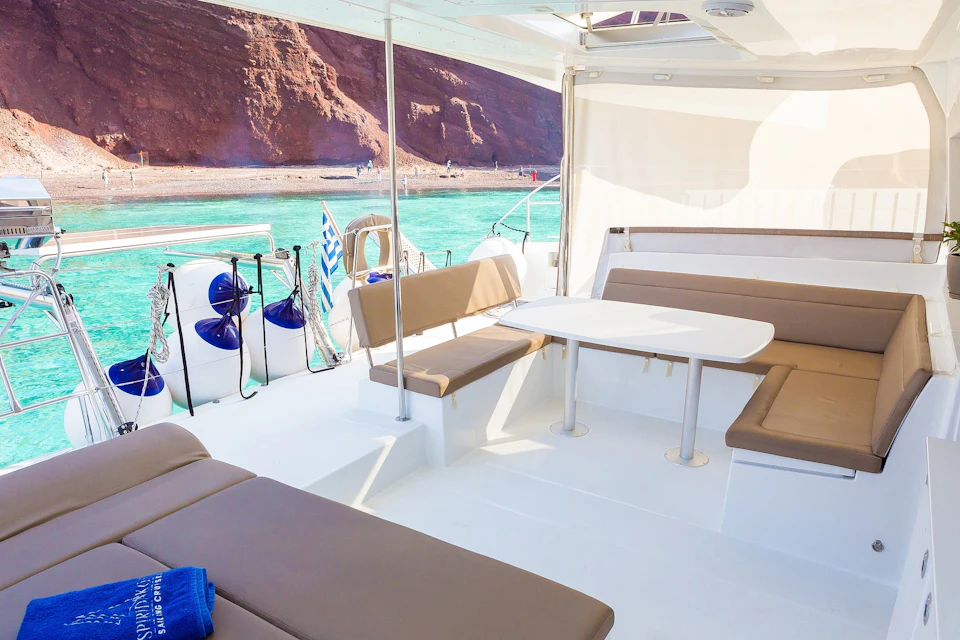 Catamaran Red Beach Seating Area