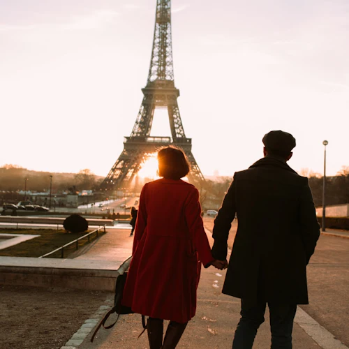 Eiffeltornet sett från Trocadero-torget