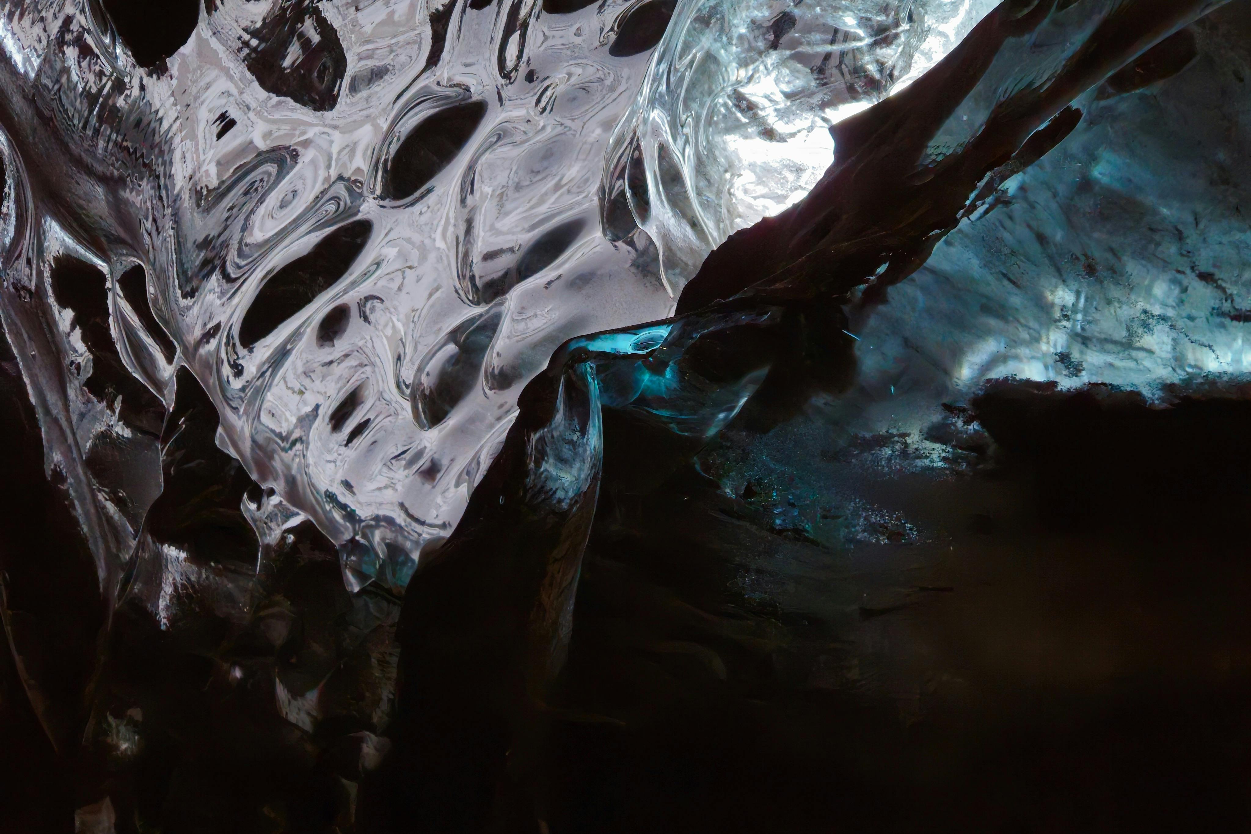 The slippery ice looks unreal.