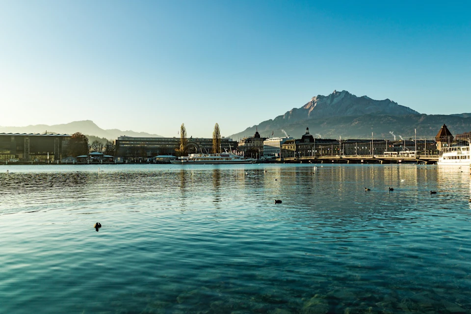 View of Pilatus from Lucerne