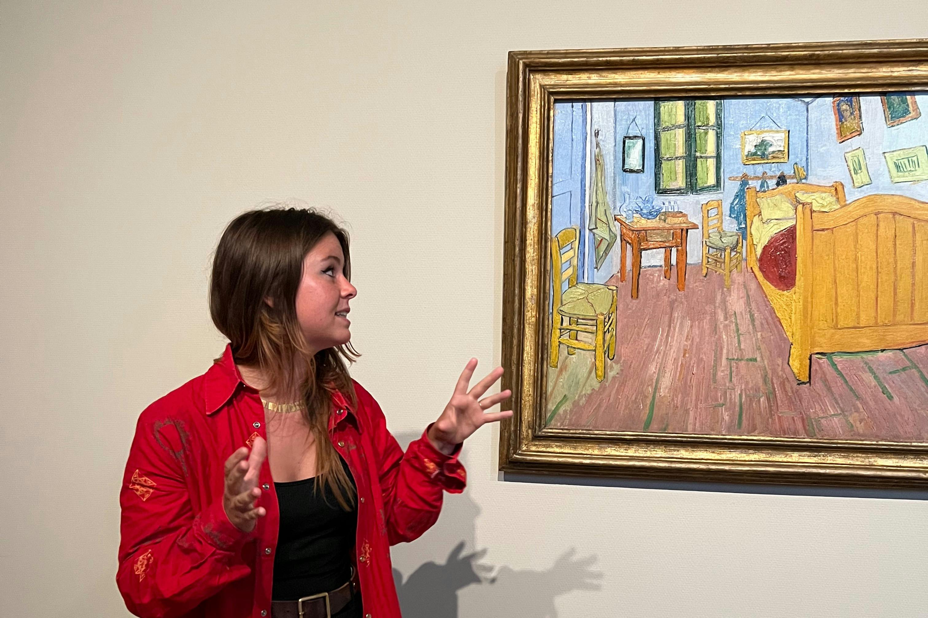 Van Goghのツアーガイドと寝室。