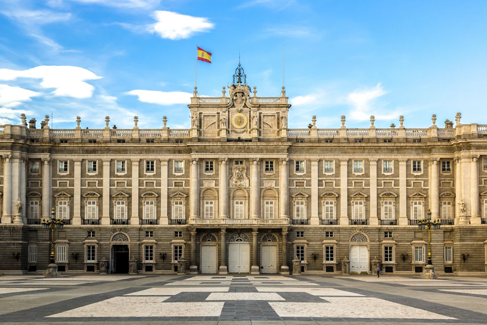Madrid royal palace facade