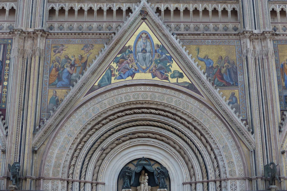 Detail of the Facade of Orvieto Cathedral