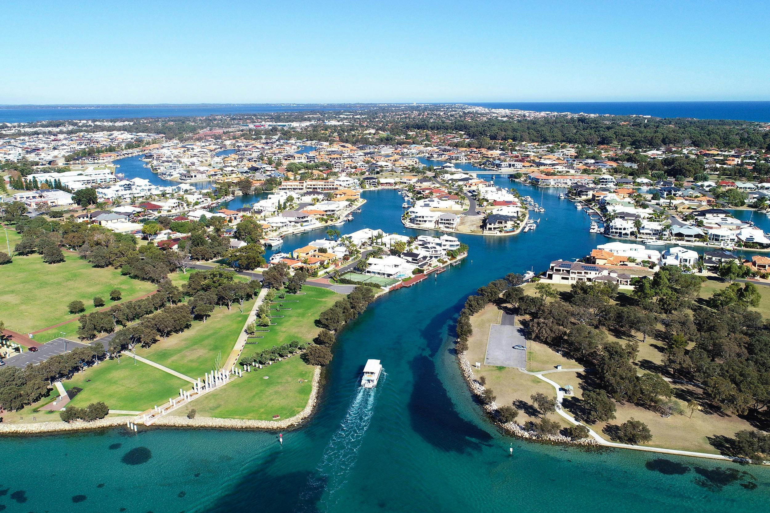 Aerial View of Port Mandurah Canals