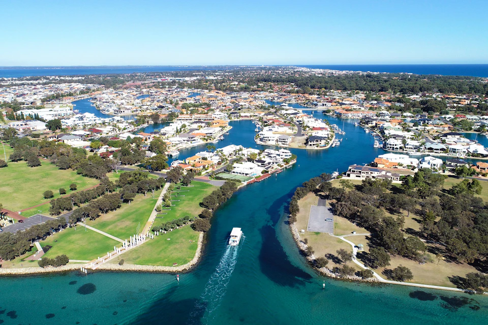 Aerial View of Port Mandurah Canals