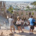 Our guests overlooking the Herodus Atticus ancient theater