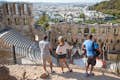 Our guests overlooking the Herodus Atticus ancient theater