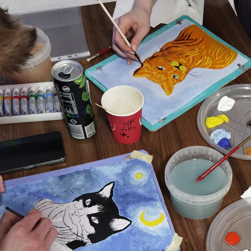 Cat Museum Budapest: Guided Acrylic Painting Workshop - Photo 6