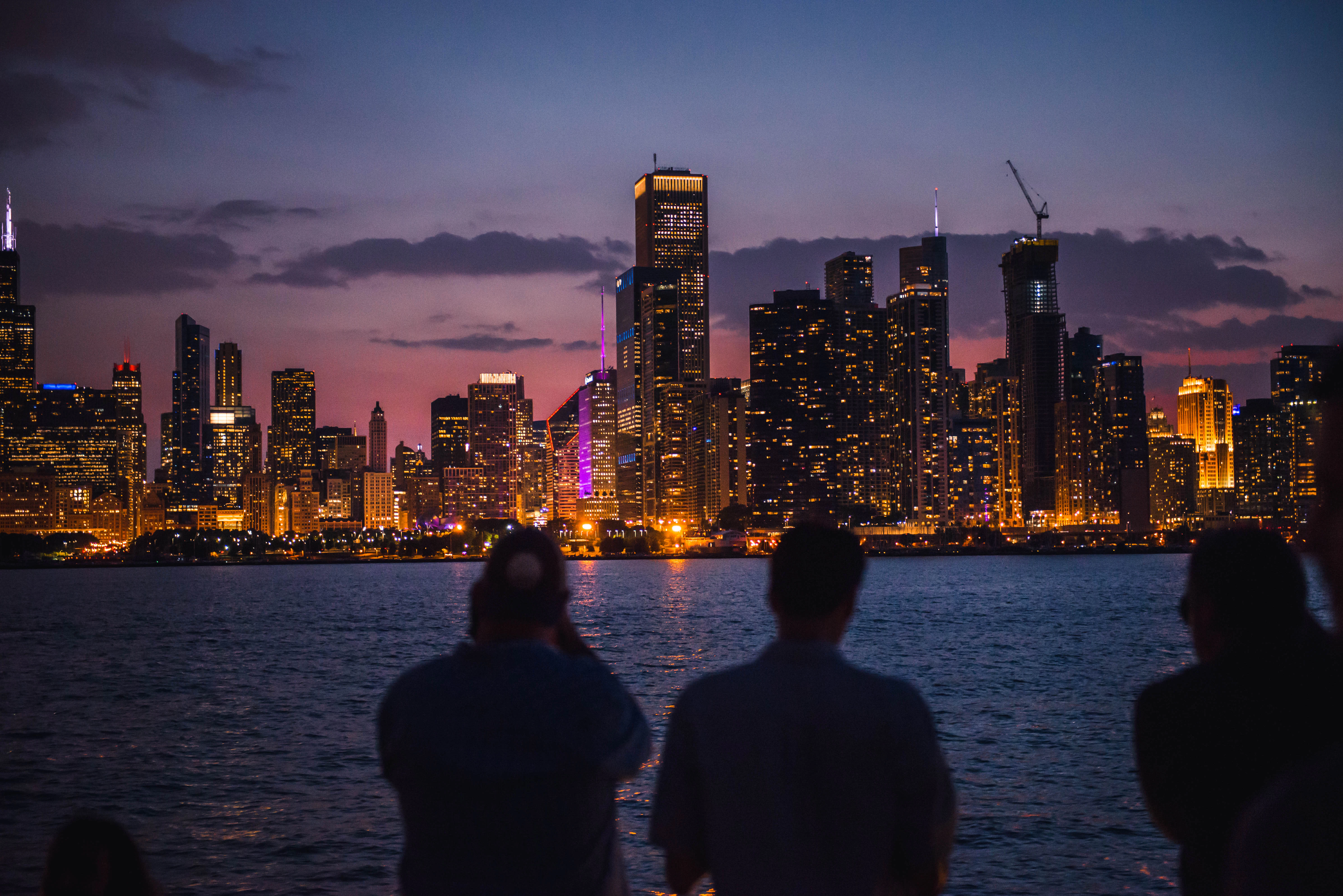 Lago Michigan e Rio Chicago: Passeio de barco noturno de 1,5 horas