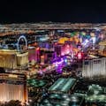 Nachtvlucht over de Las Vegas Strip