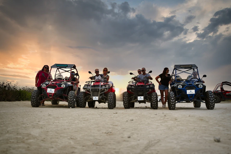Buggies and quads on a sunset tour