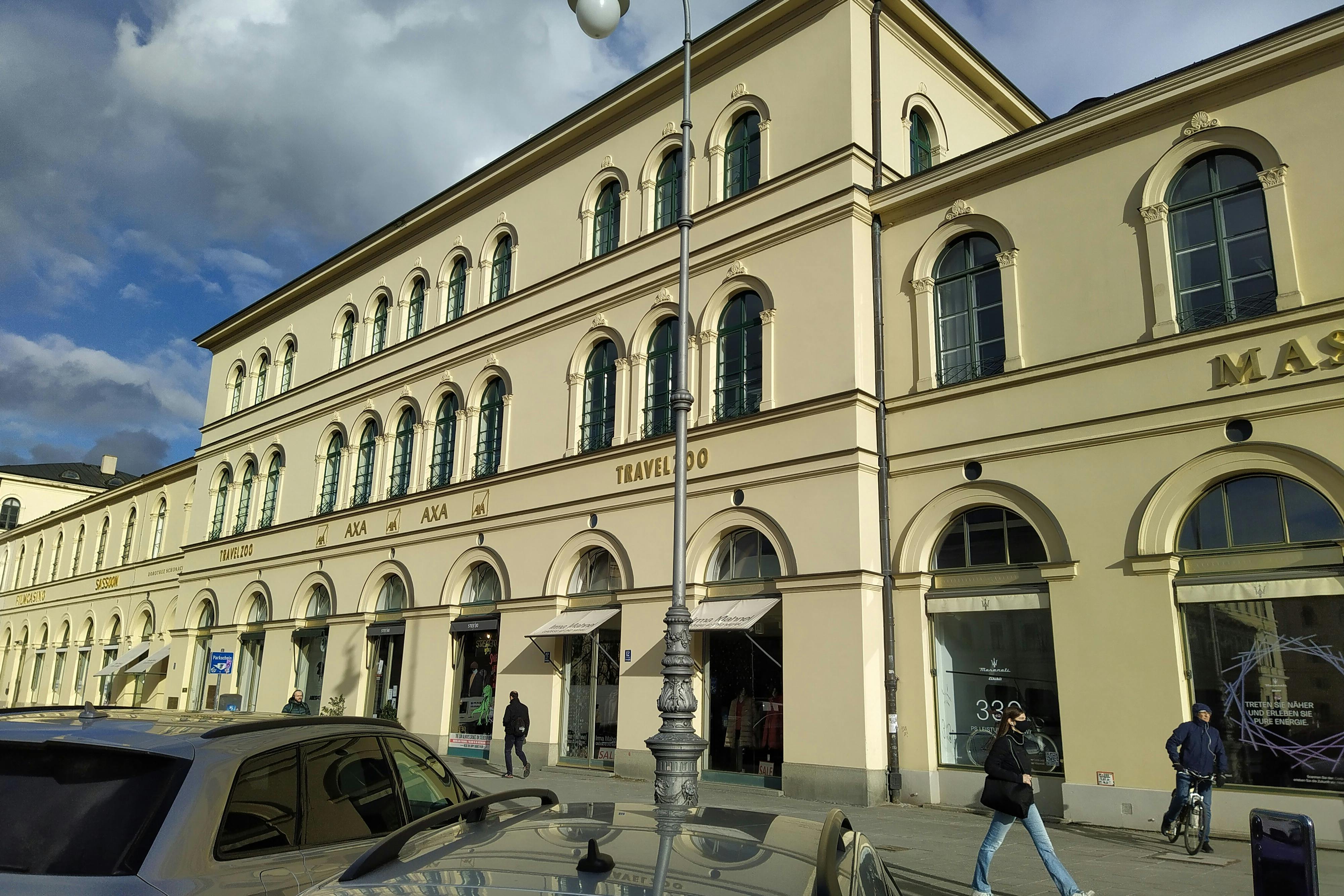 The first shopping  center in the city