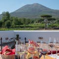 wijnproeven in een van de wijngaarden op de Mt Vesuvius