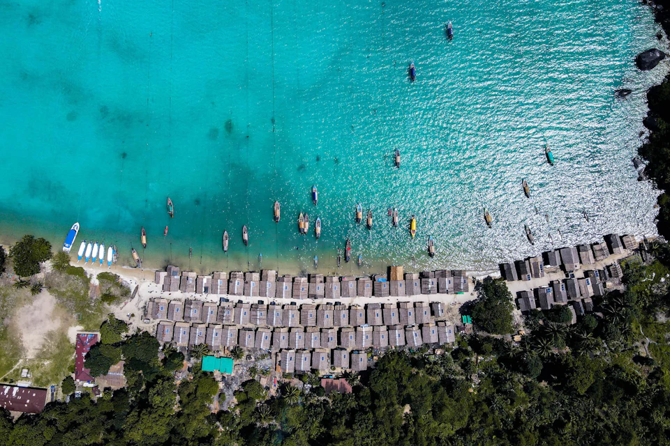 The beautiful turquoise waters of Surin Islands