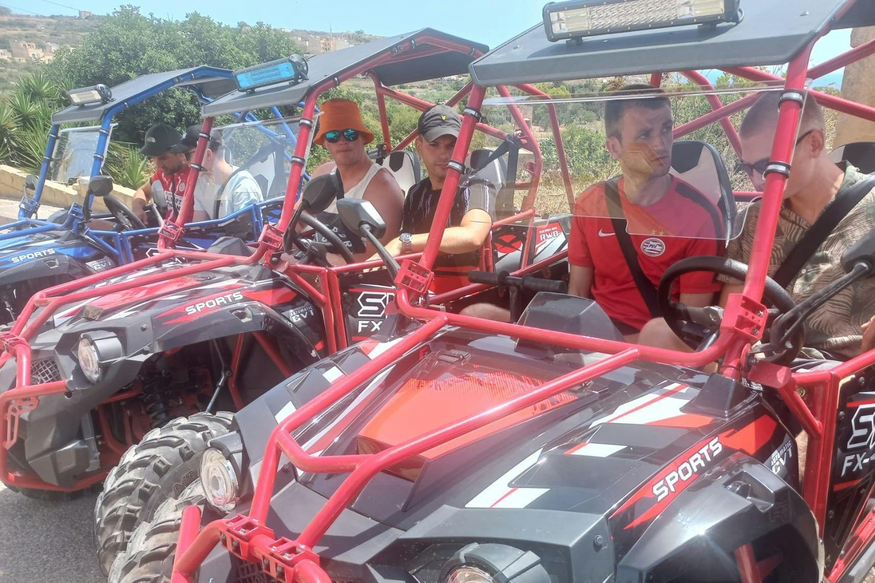 People sat in their buggies