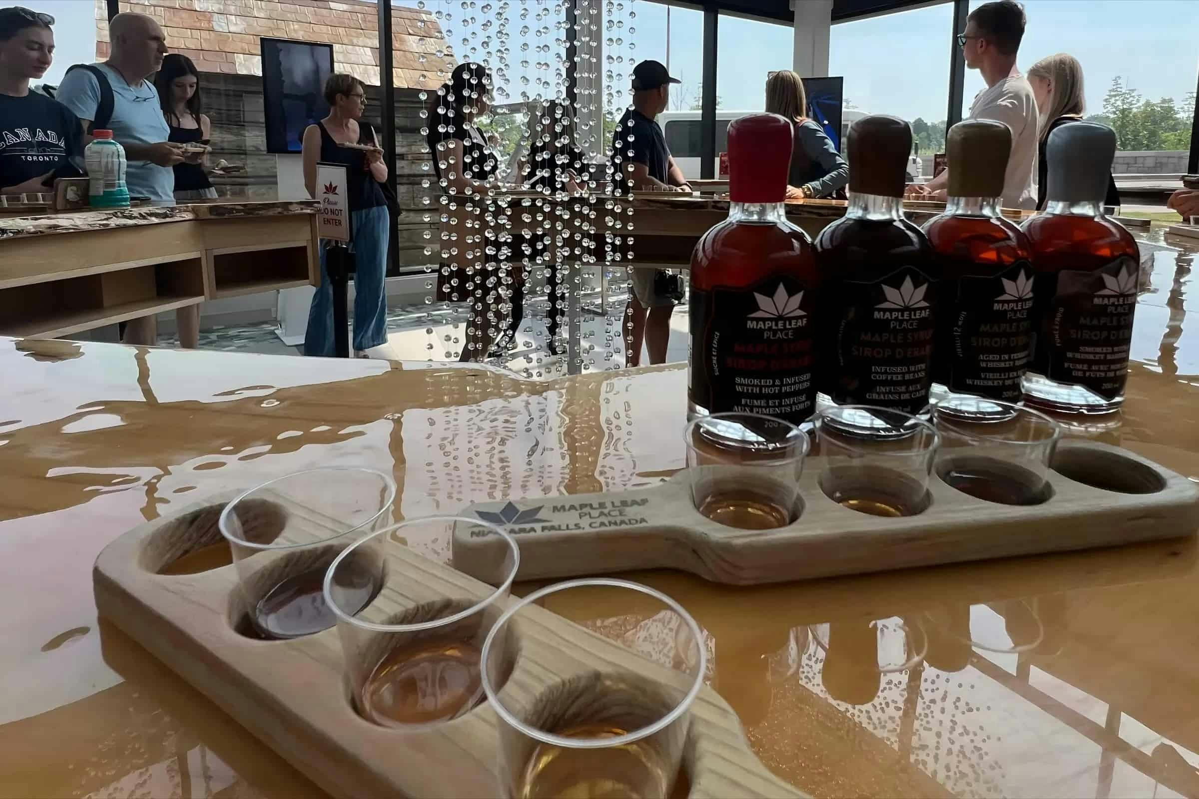 Taste 3 types of locally-made maple syrup, maple candies and locally made chocolates.