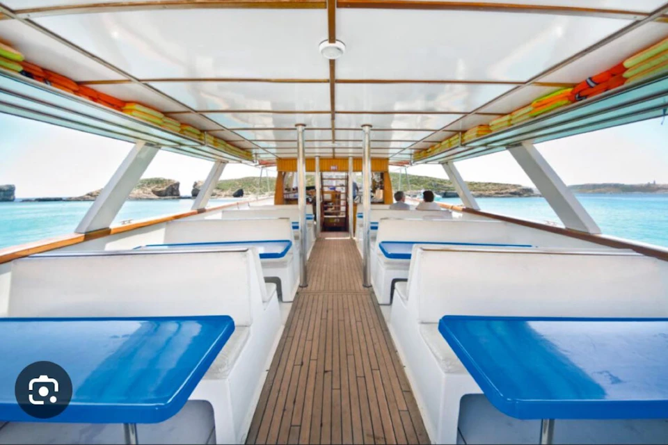 Inside the boat