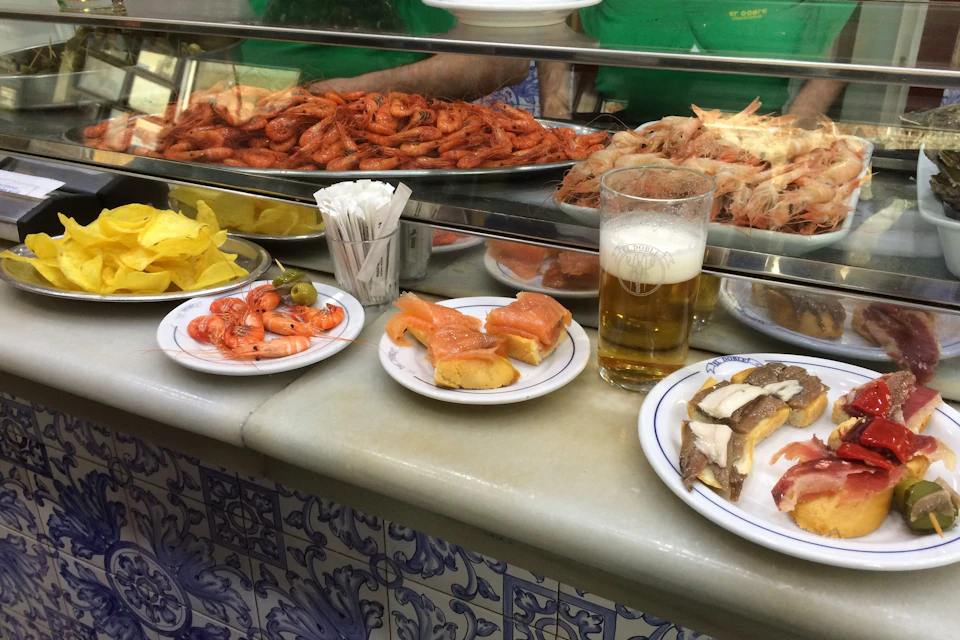 Fresh Tapas at the bar to start with