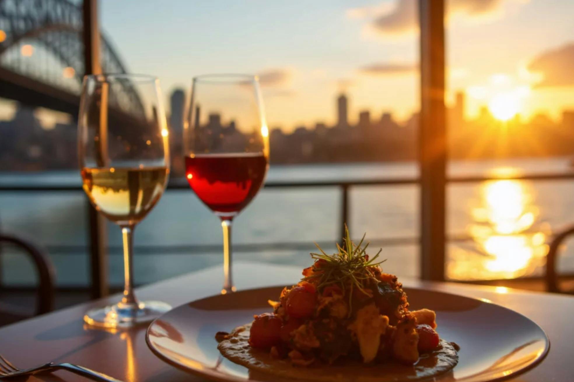 Sydney: Vivid Sydney Captain Cook Sunset or Starlight Dinner Cruise in Sydney – Tiqets