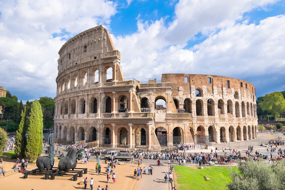 Outside the Colosseum