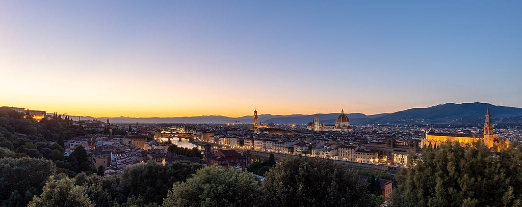 Piazzale Michelangelo ve Florencii
