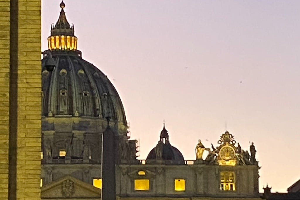 St. Peter's Basilica at night