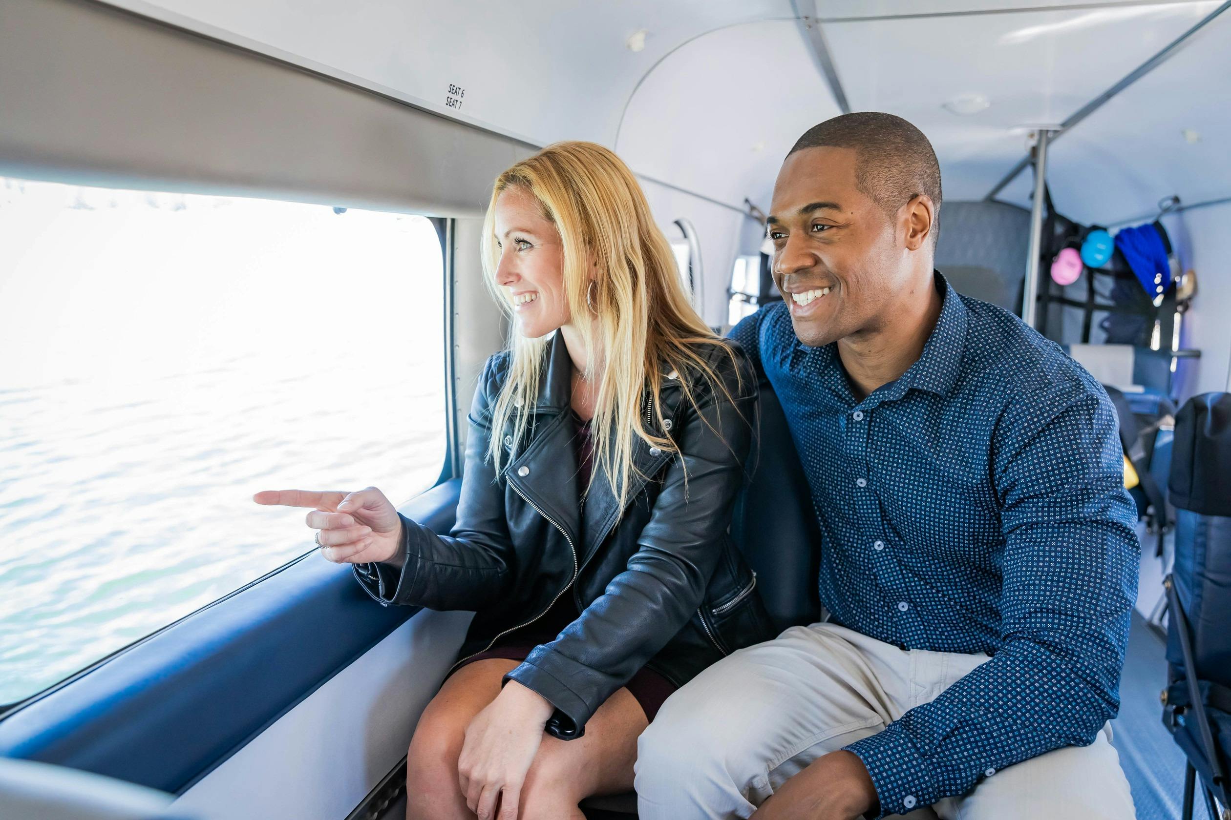 경치를 즐기며.