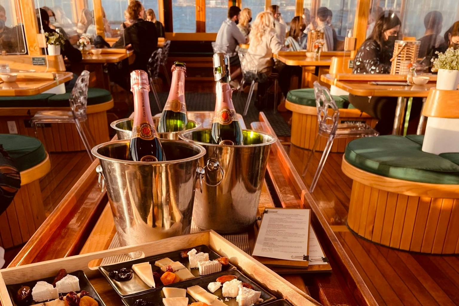 Champagne & cheese included with each ticket