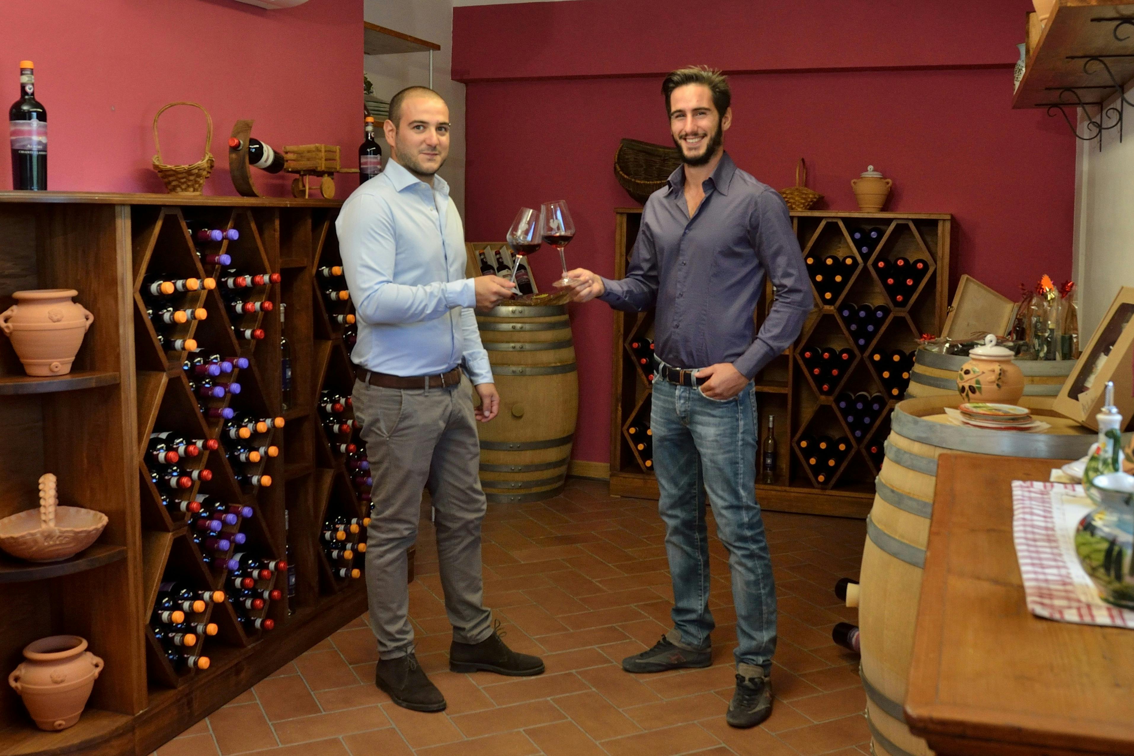 I proprietari di Terre di Perseto: da sinistra: Niccolò e Daniel Martelli